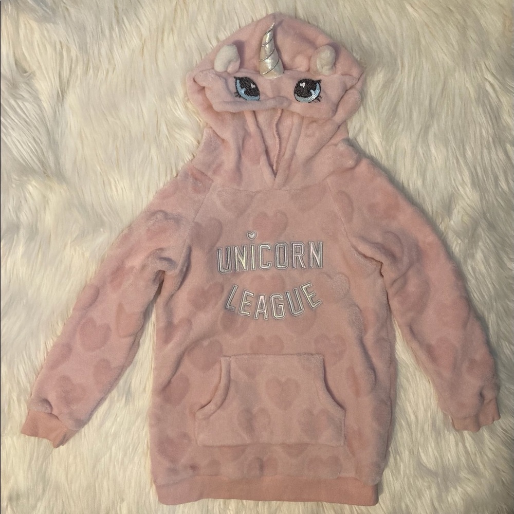 H&M Pink Unicorn Jacket/Hoodie Size 5-6